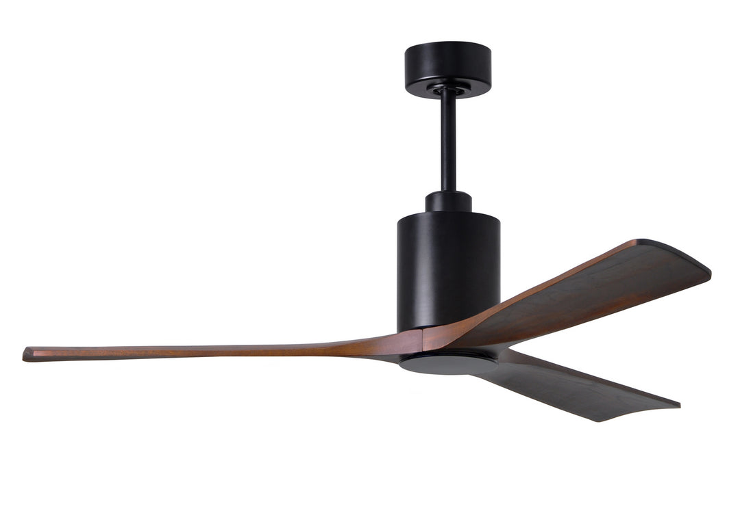 Matthews Fan Company Patricia PA3-BK-WA-60 Ceiling Fan 60 - Matte Black, Walnut Tone/