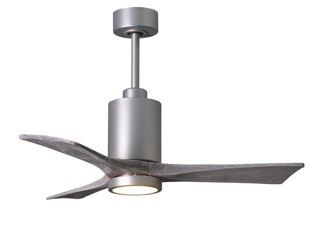 Matthews Fan Company Patricia PA3-BN-BW-42 Ceiling Fan 42 - Brushed Nickel, Barnwood Tone/