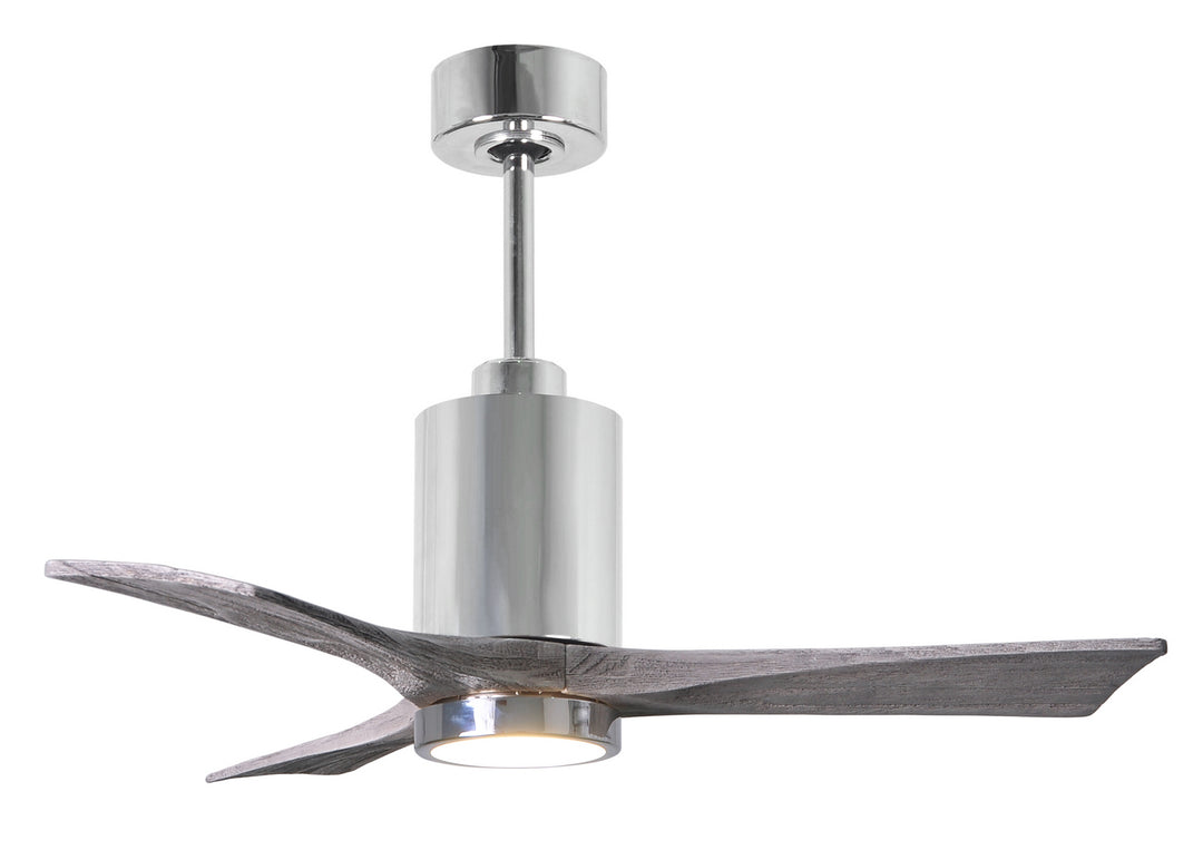 Matthews Fan Company Patricia PA3-CR-BW-42 Ceiling Fan 42 - Polished Chrome, Barnwood Tone/