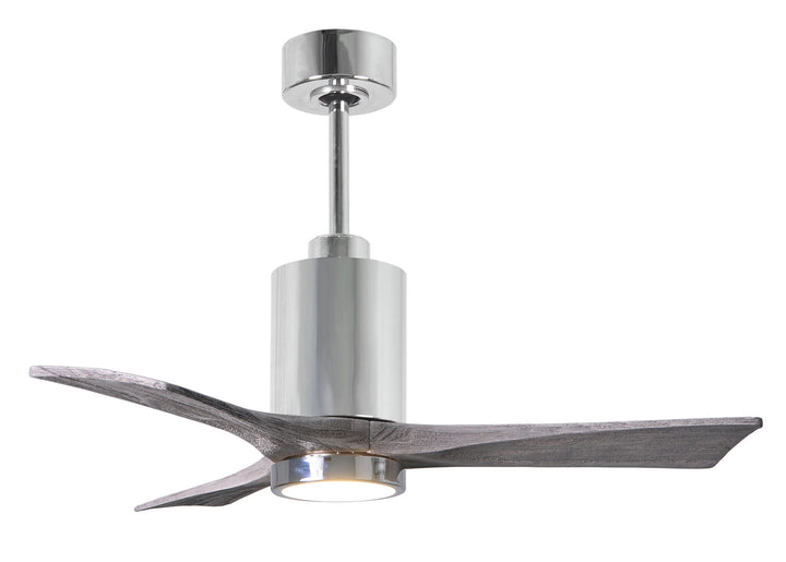 Matthews Fan Company Patricia PA3-CR-BW-42 Ceiling Fan 42 - Polished Chrome, Barnwood Tone/