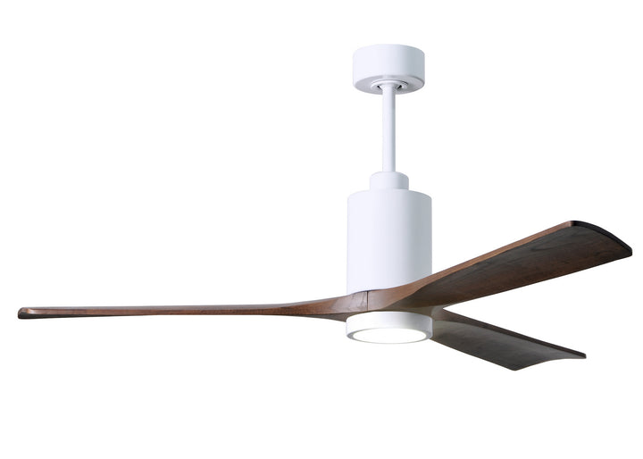 Matthews Fan Company Patricia PA3-WH-WA-60 Ceiling Fan 60 - Gloss White, Walnut Tone/