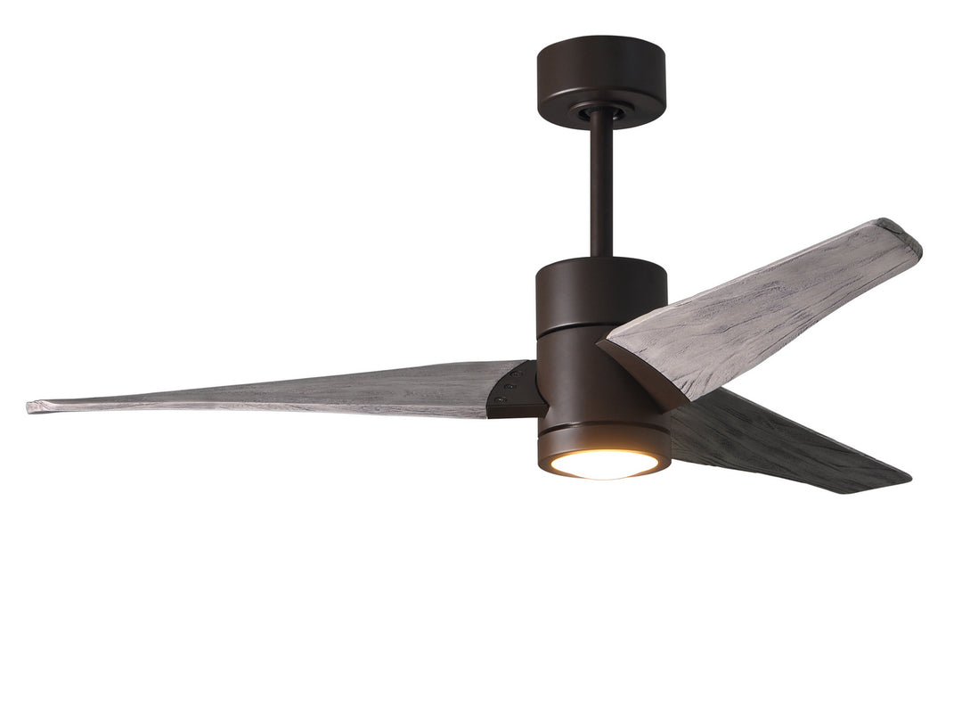 Matthews Fan Company Super Janet SJ-TB-BW-52 Ceiling Fan 52 - Textured Bronze, Barn Wood/