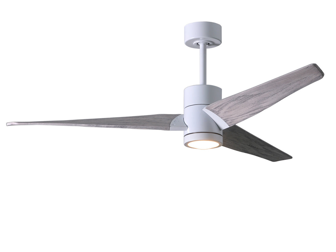 Matthews Fan Company Super Janet SJ-WH-BW-52 Ceiling Fan 52 - Gloss White, Barn Wood Tone/