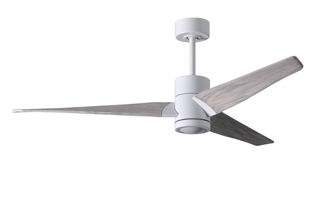 Matthews Fan Company Super Janet SJ-WH-BW-60 Ceiling Fan 60 - Gloss White, Barn Wood Tone/