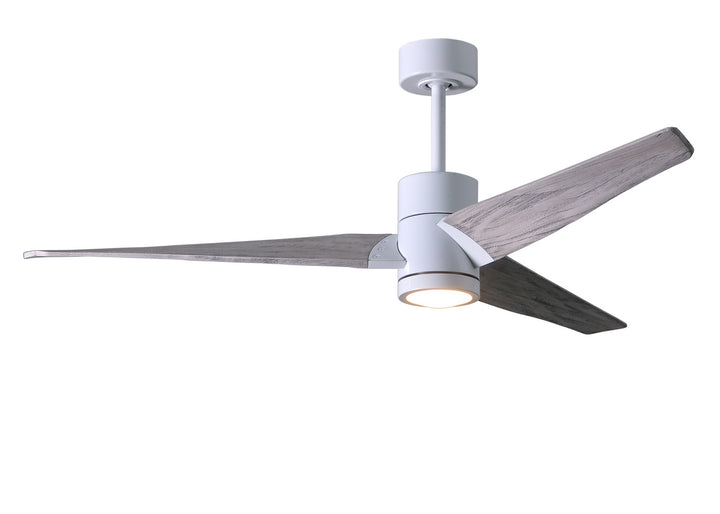 Matthews Fan Company Super Janet SJ-WH-BW-60 Ceiling Fan 60 - Gloss White, Barn Wood Tone/