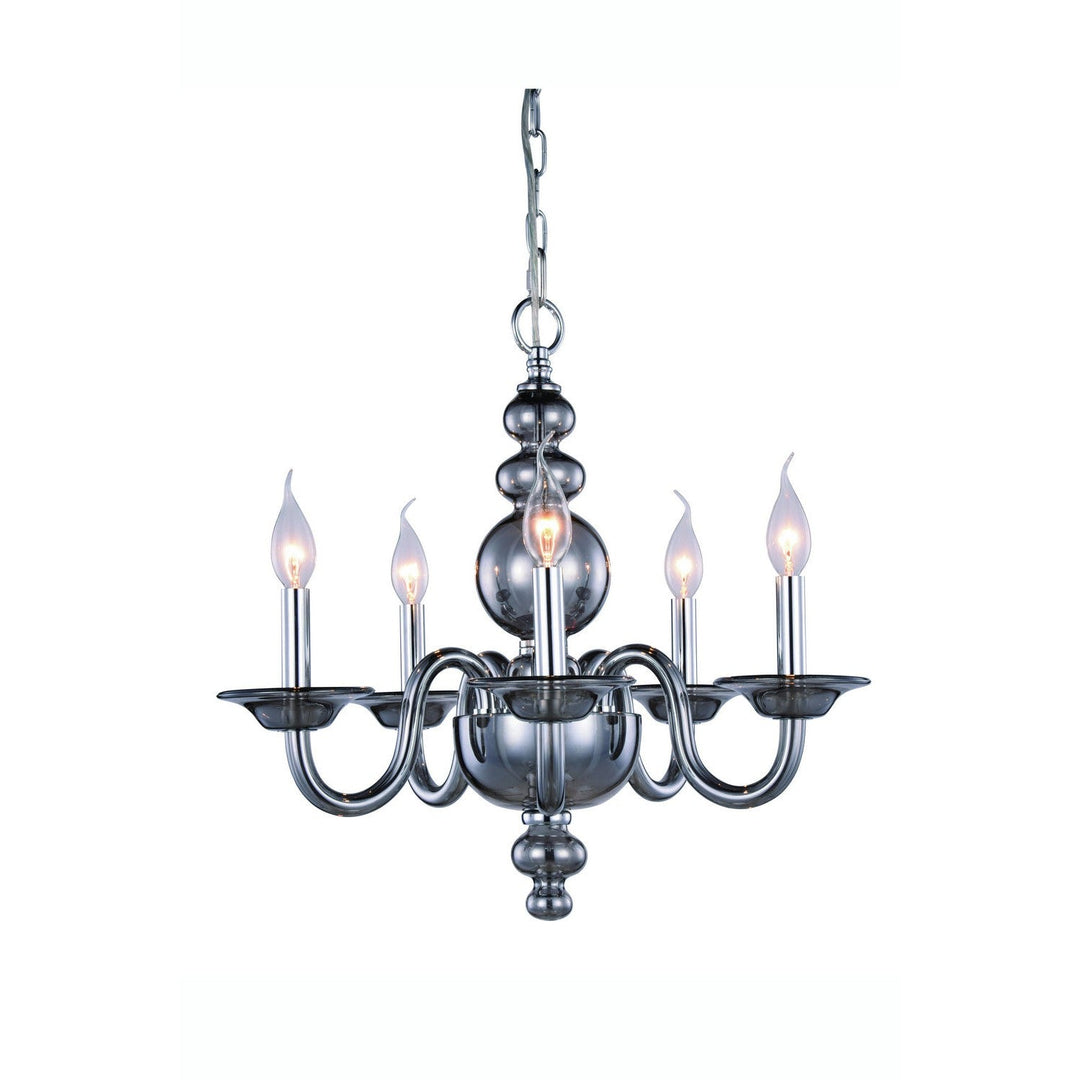 Elegant Champlain 7872D20SS Chandelier Light - Siver Shade