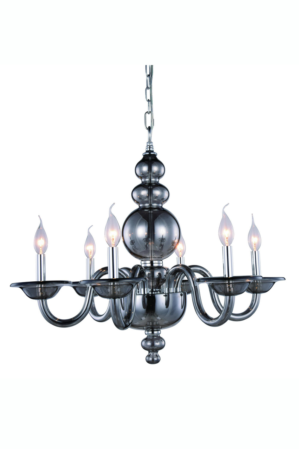 Elegant Champlain 7872D27SS Chandelier Light - Siver Shade