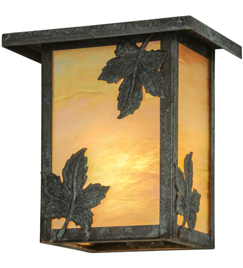 Meyda Tiffany Lighting 89640 Hyde Park One Light Wall Sconce Outdoor Verde