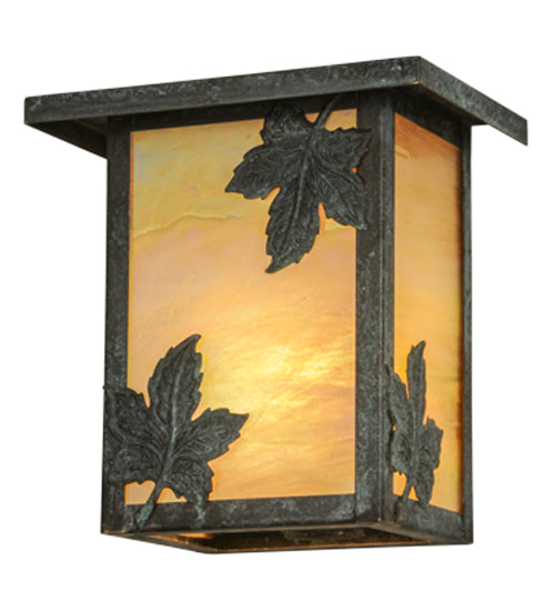 Meyda Tiffany Lighting 89640 Hyde Park One Light Wall Sconce Outdoor Verde