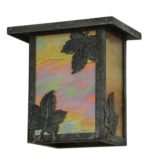 Meyda Tiffany Lighting 89640 Hyde Park One Light Wall Sconce Outdoor Verde