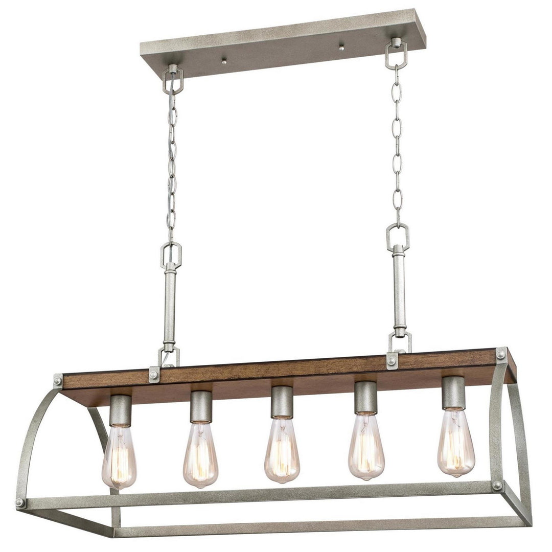 Westinghouse Oak Lane 6351700 Pendant Light - Barnwood And Galvanized Steel