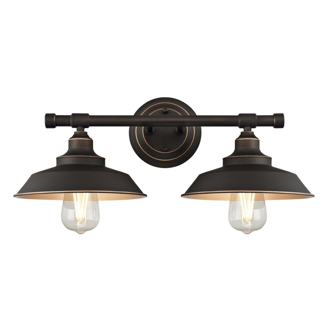 Westinghouse Iron Hill 6354800 Bath Vanity Light 11 in. wide - Oil Rubbed Bronze With Highlights