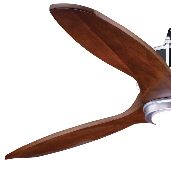 Vaxcel Curtiss F0057 Ceiling Fan - Matte Black and Brushed Silver, Walnut/