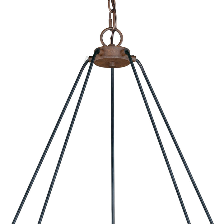 Vaxcel Milone H0198 Chandelier Light - Textured Rustic Bronze