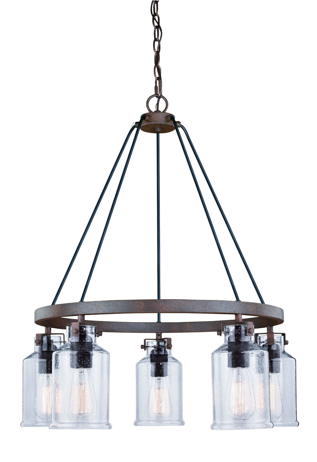 Vaxcel Milone H0198 Chandelier Light - Textured Rustic Bronze