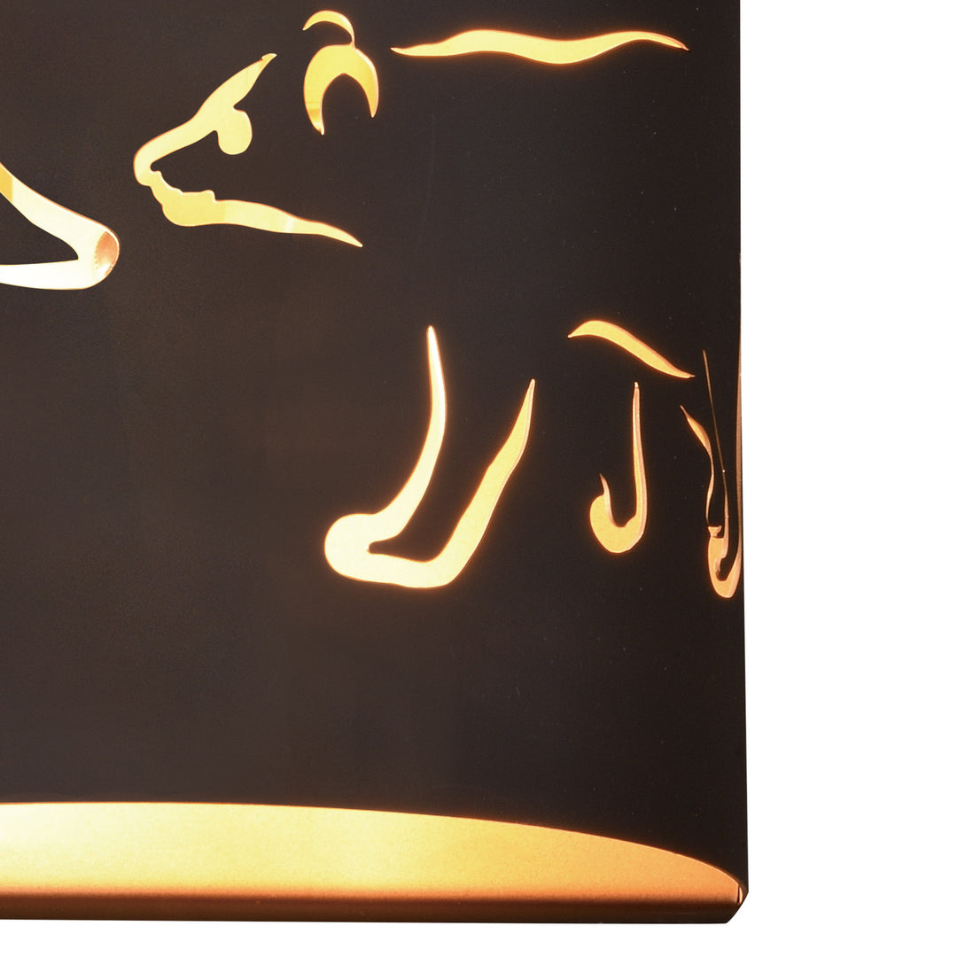 Vaxcel Katmai W0277 Wall Light - Noble Bronze and Brass Gold