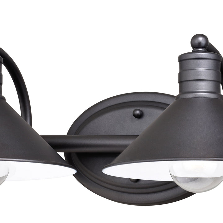 Vaxcel Akron W0284 Bath Vanity Light 18 in. wide - Oil Rubbed Bronze and Matte White