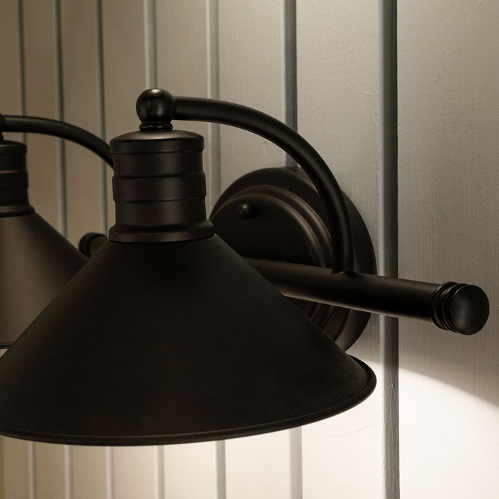 Vaxcel Akron W0284 Bath Vanity Light 18 in. wide - Oil Rubbed Bronze and Matte White