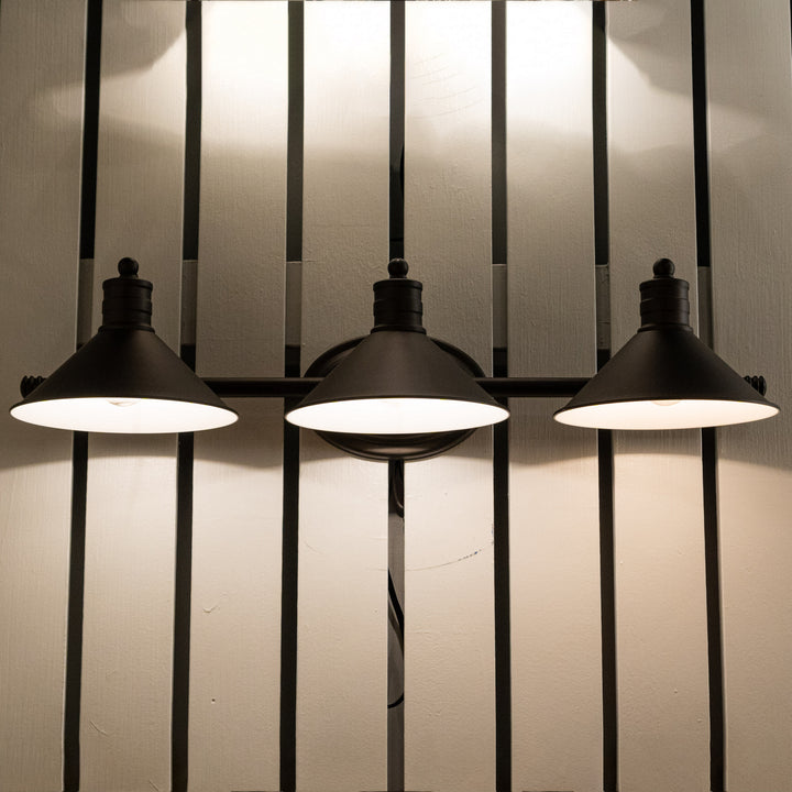 Vaxcel Akron W0285 Bath Vanity Light 28 in. wide - Oil Rubbed Bronze and Matte White