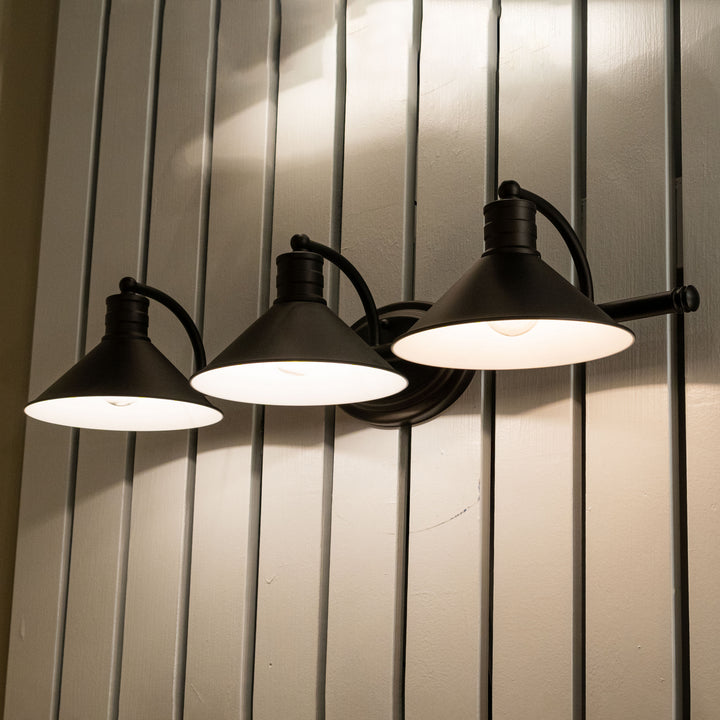 Vaxcel Akron W0285 Bath Vanity Light 28 in. wide - Oil Rubbed Bronze and Matte White
