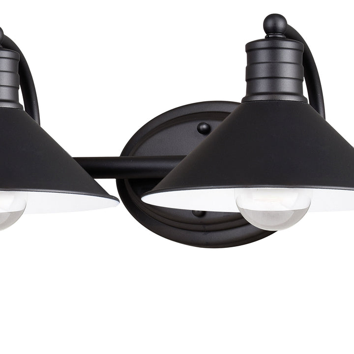 Vaxcel Akron W0286 Bath Vanity Light 38 in. wide - Oil Rubbed Bronze and Matte White