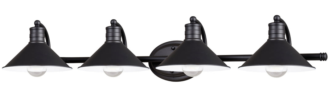 Vaxcel Akron W0286 Bath Vanity Light 38 in. wide - Oil Rubbed Bronze and Matte White