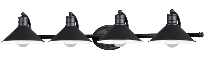 Vaxcel Akron W0286 Bath Vanity Light 38 in. wide - Oil Rubbed Bronze and Matte White