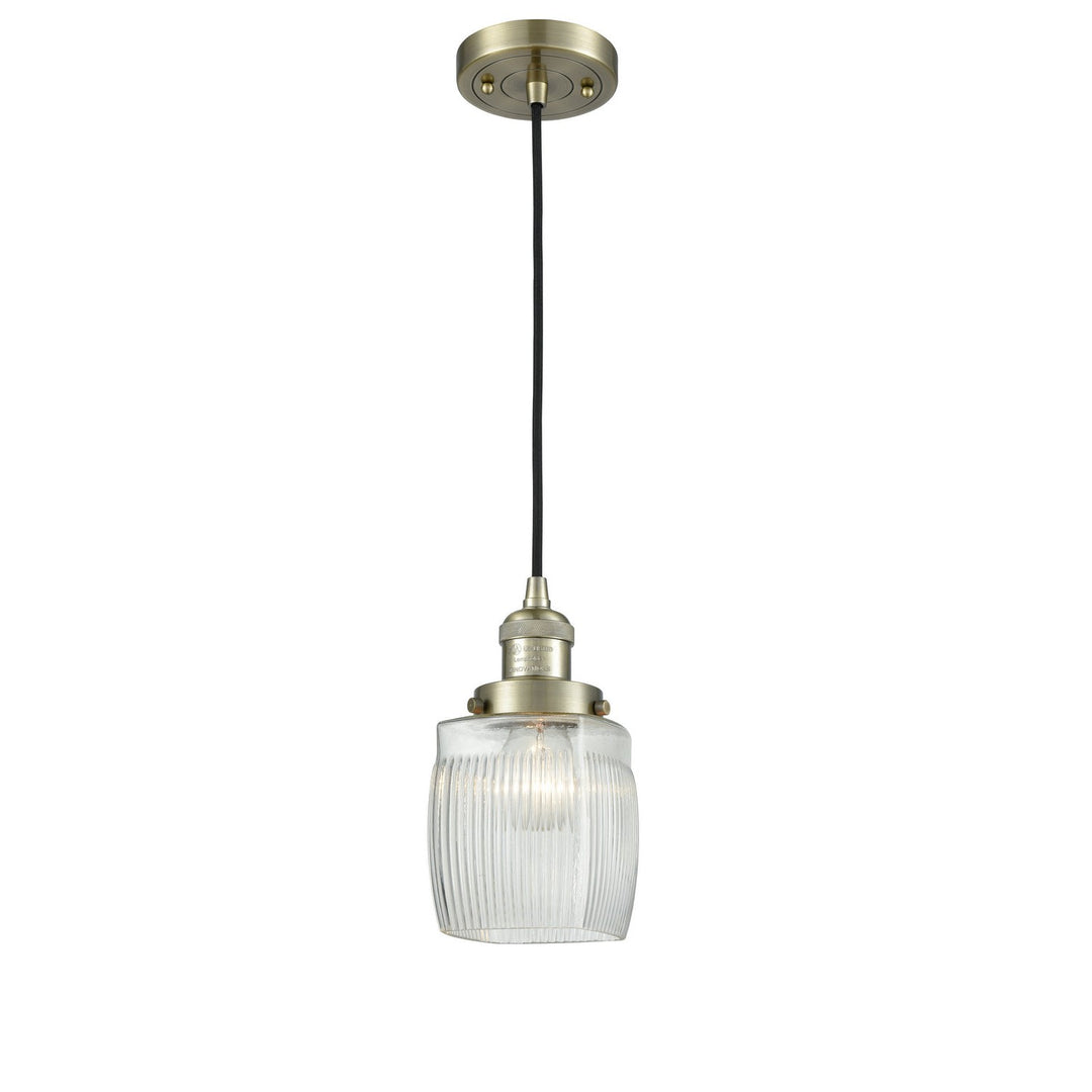 Innovations Franklin Restoration 201C-AB-G302 Pendant Light - Antique Brass