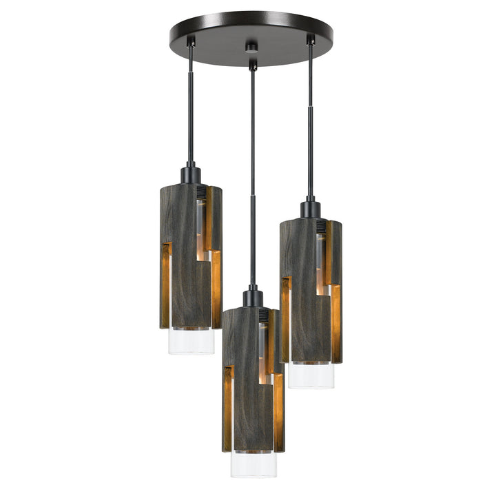 Cal FX-3641-3 Pendant Light - Wood