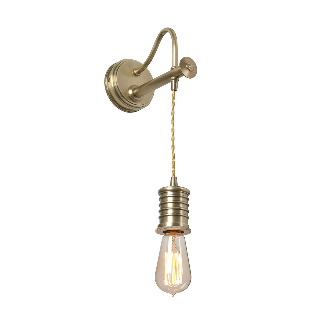 Lucas+McKearn Douille El/douille1ab Wall Sconce Light - Aged Brass