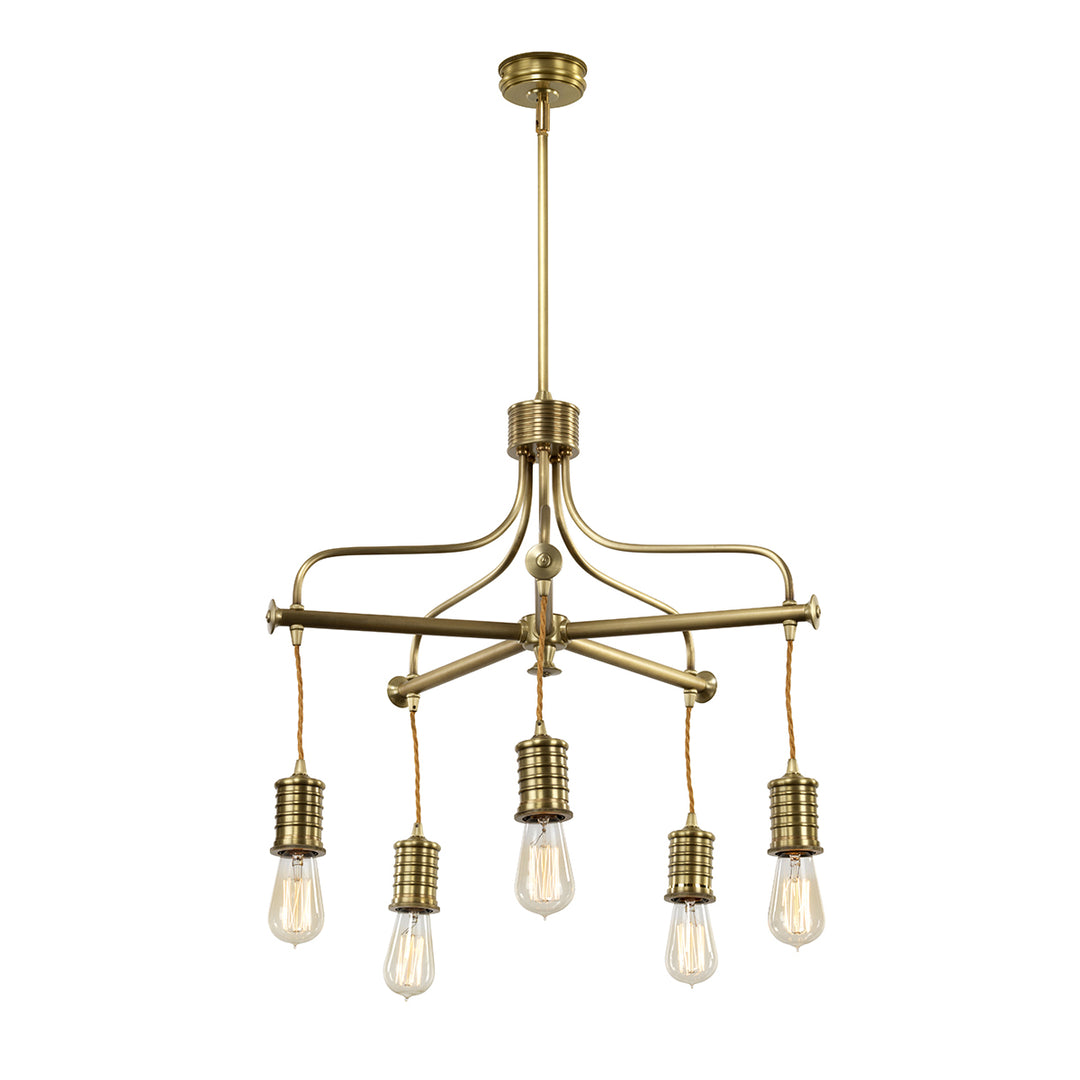 Lucas+McKearn Douille El/douille5ab Chandelier Light - Aged Brass