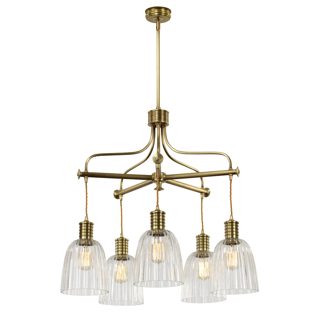 Lucas+McKearn Douille El/douille5abgs753 Chandelier Light - Aged Brass