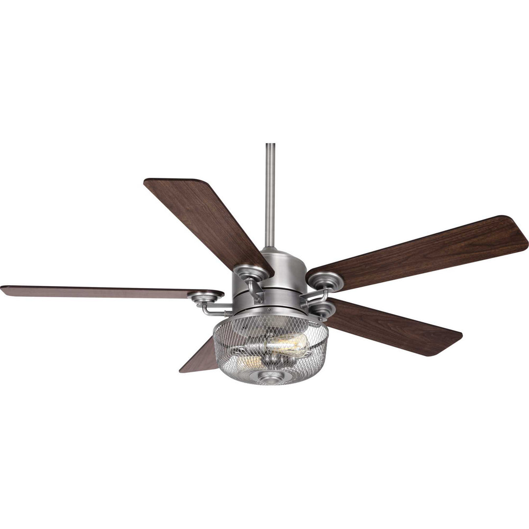 Progress Greer P2584-81 Ceiling Fan - Antique Nickel, Walnut, Driftwood/