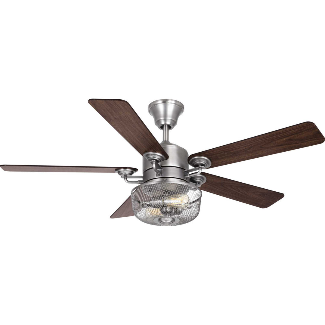 Progress Greer P2584-81 Ceiling Fan - Antique Nickel, Walnut, Driftwood/