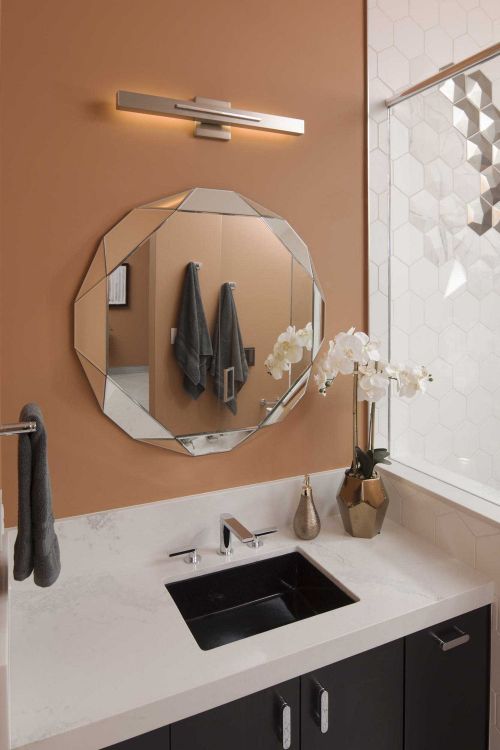 Progress Planck Led P710052-009-30 Bath Vanity Light 5 in. wide - Brushed Nickel