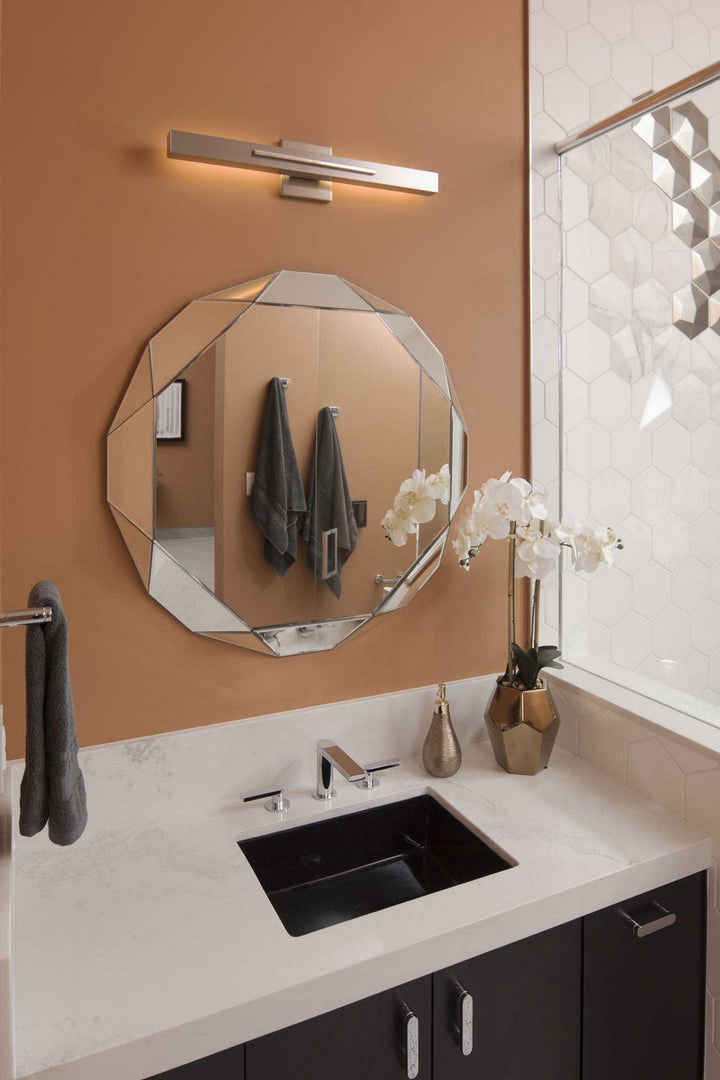 Progress Planck Led P710052-009-30 Bath Vanity Light 5 in. wide - Brushed Nickel