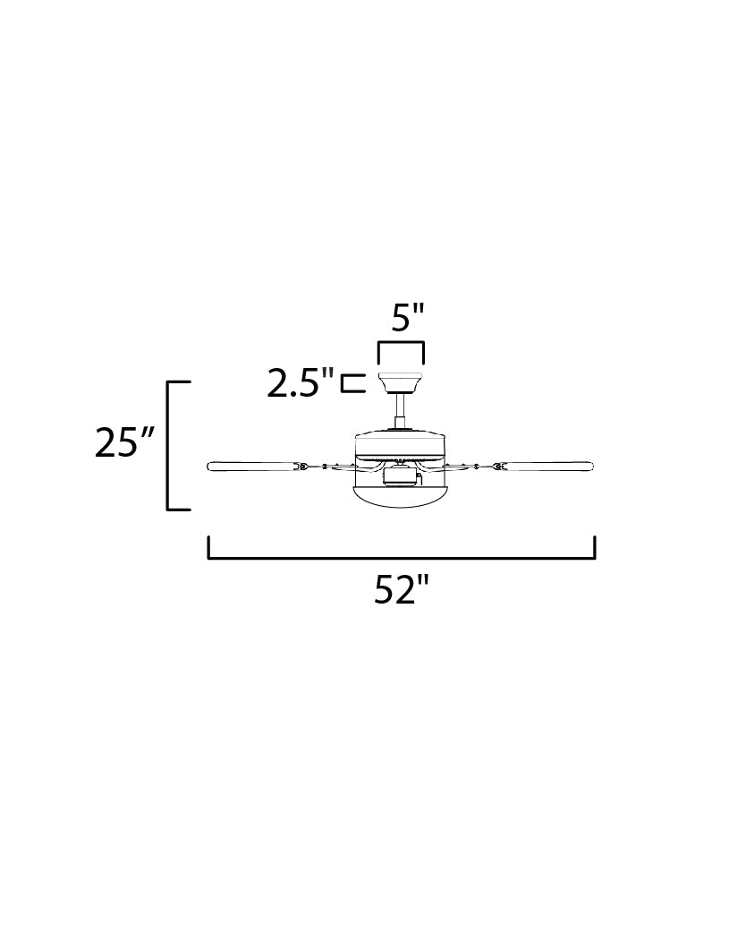 Maxim Trio 89909FTSNBK Ceiling Fan 52 - Satin Nickel / Black