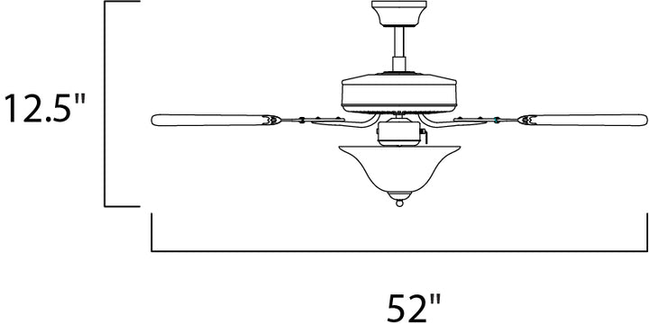 Maxim Basic-Max 89915BK Ceiling Fan - Black