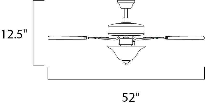 Maxim Basic-Max 89915OI Ceiling Fan - Oil Rubbed Bronze