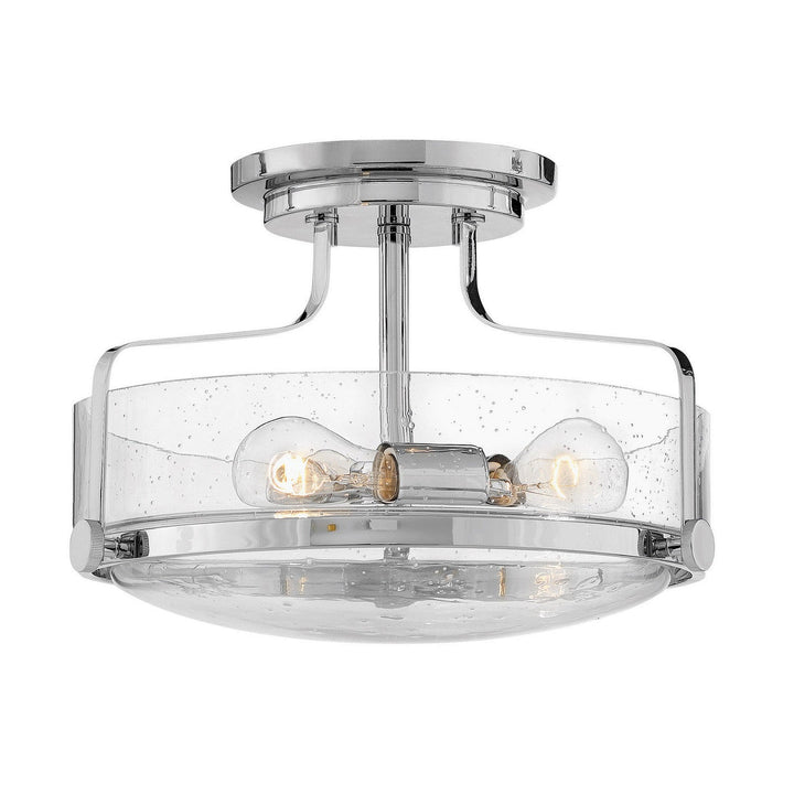 Hinkley Harper 3641CM-CS Ceiling Light - Chrome with Clear Seedy glass