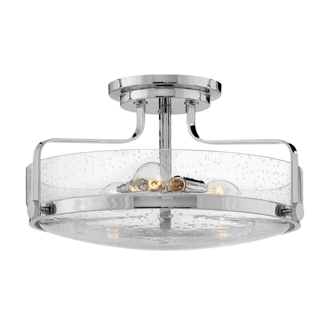 Hinkley Harper 3643CM-CS Ceiling Light - Chrome with Clear Seedy glass