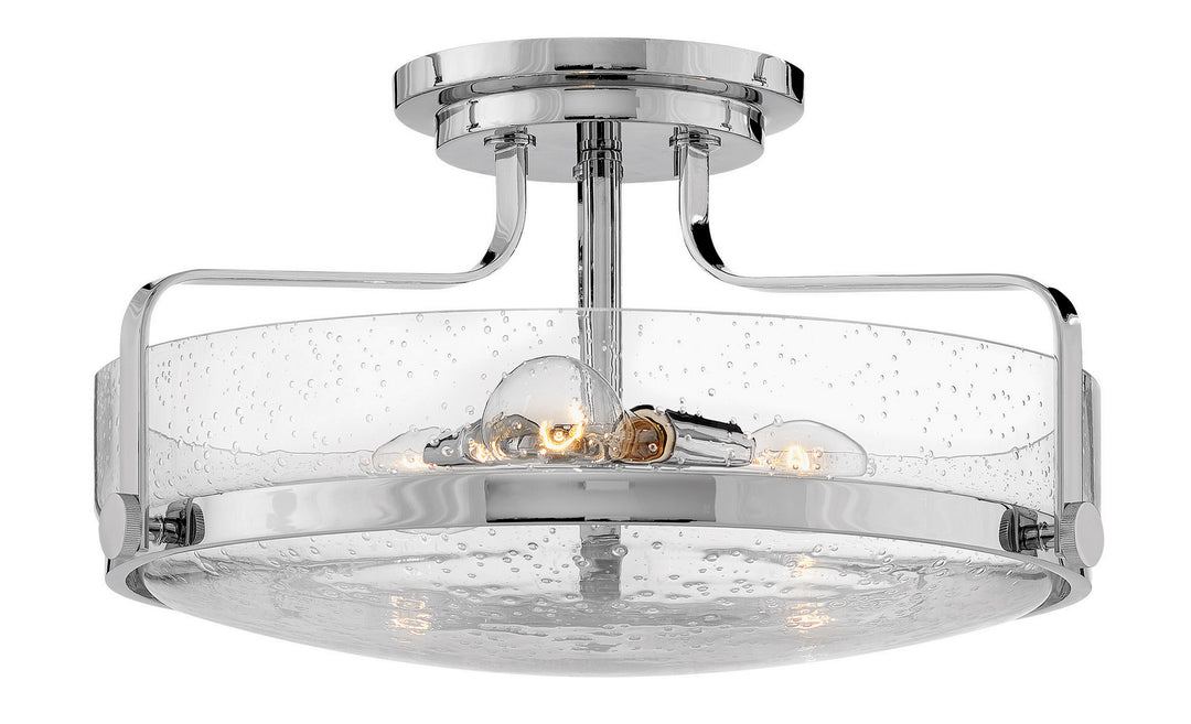 Hinkley Harper 3643CM-CS Ceiling Light - Chrome with Clear Seedy glass