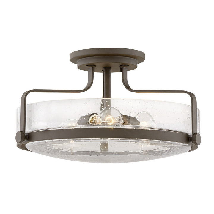 Hinkley Harper 3643OZ-CS Ceiling Light - Oil Rubbed Bronze with Clear Seedy glass