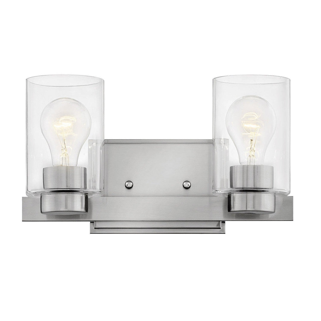 Hinkley Miley 5052BN-CL Bath Vanity Light 13 in. wide - Brushed Nickel with Clear glass