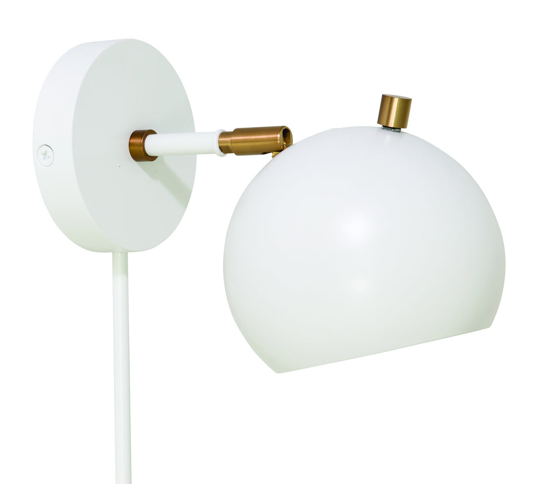 House Of Troy Lighting OR775-WTWB  Orwell Lamp White With Weathered Brass Accents