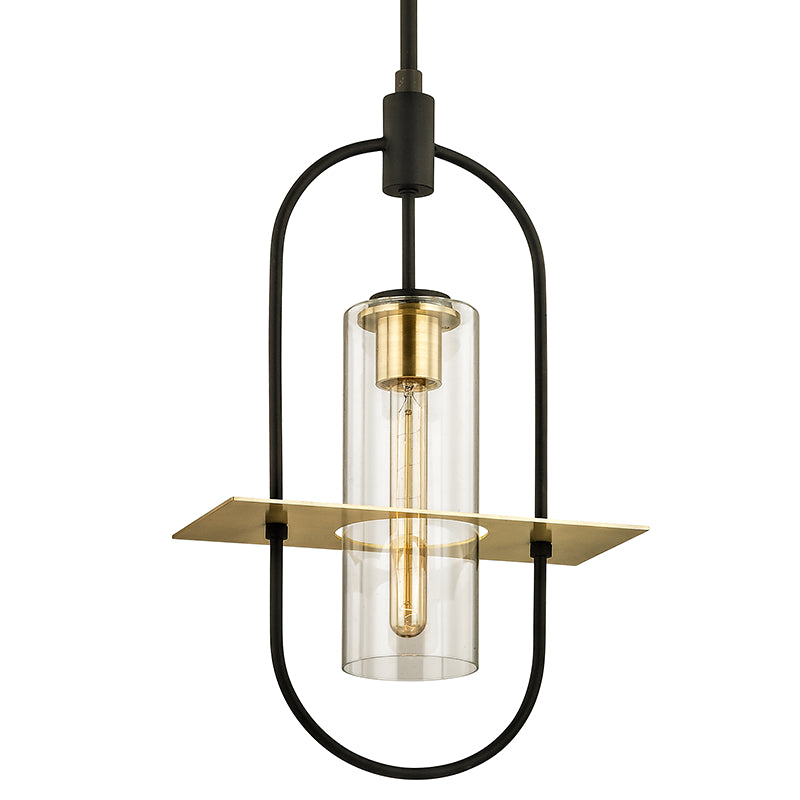 Troy Lighting F6397-TBZ/BBA Modern Smyth Outdoor Dark Bronze And Brushed Brass