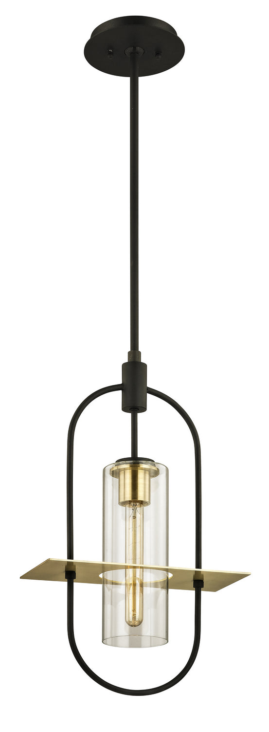 Troy Lighting F6397-TBZ/BBA Modern Smyth Outdoor Dark Bronze And Brushed Brass