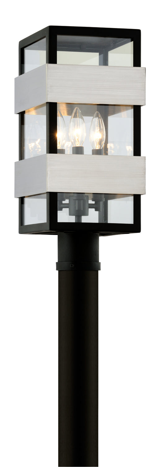 Troy Lighting P6525 Dana Point Outdoor Black With Brushed Stainless
