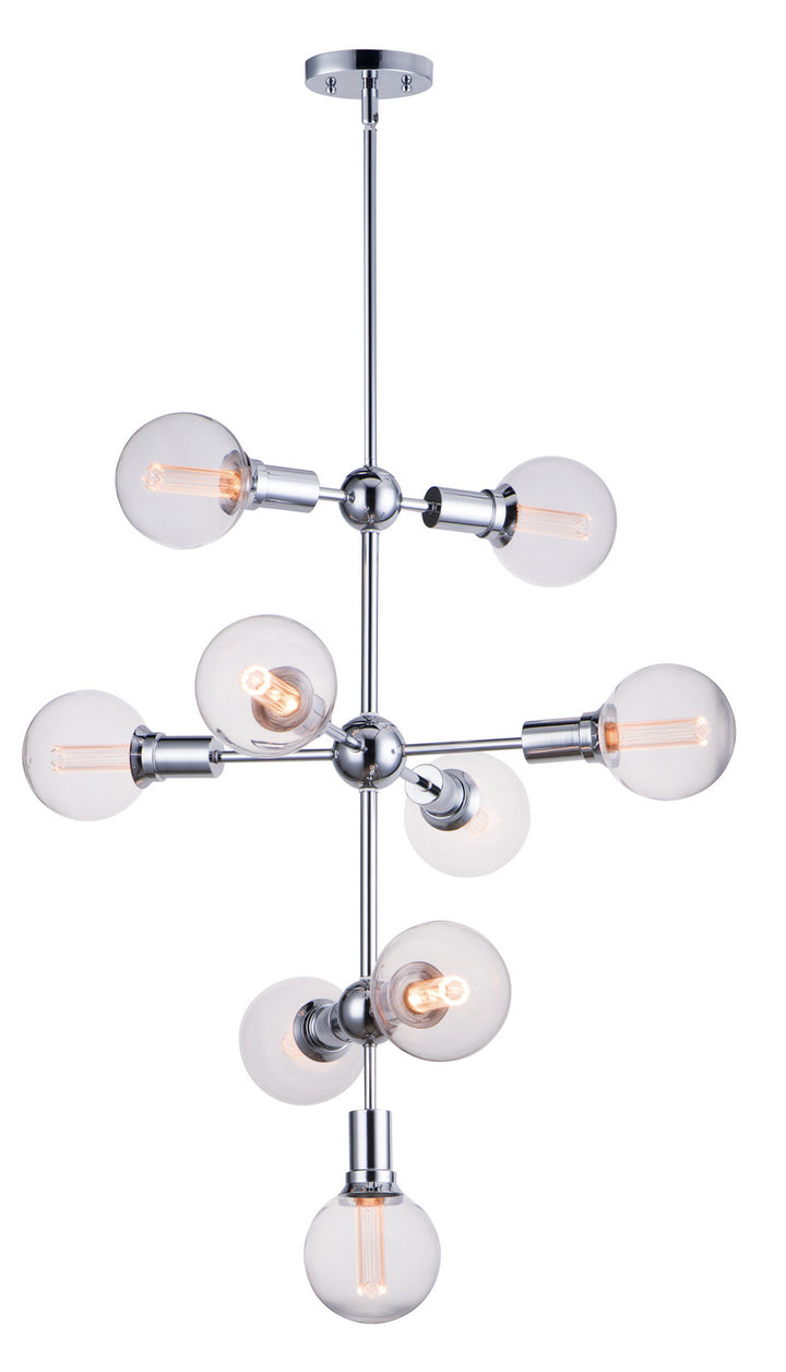 Maxim Molecule 11349PC/BUL-G40-CL Chandelier Light - Polished Chrome