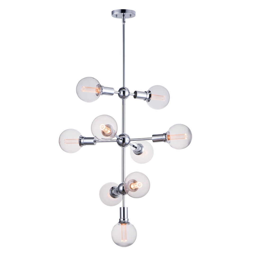 Maxim Molecule 11349PC/BUL-G40-CL Chandelier Light - Polished Chrome